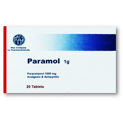 PARAMOL 1000 MG ( PARACETAMOL - ACETAMINOPHEN ) 20 TABLETS
